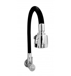 LLAVE PARA LAVADERO CROMADA PICO FLEXIBLE NEGRO - BRIKKEL WAVE METUSA